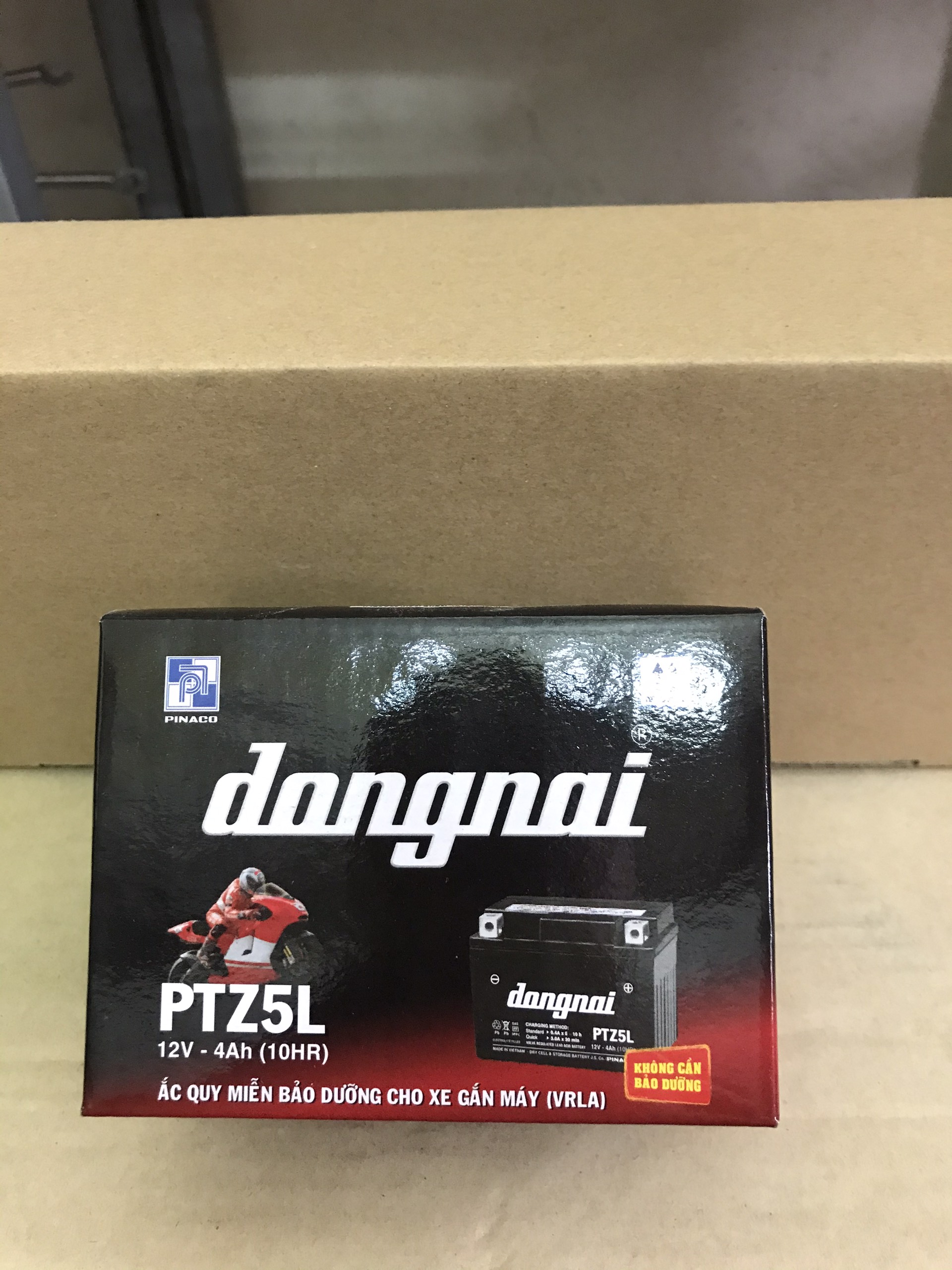 Ắc quy Đồng Nai thấp PTZ5L 12V 4Ah