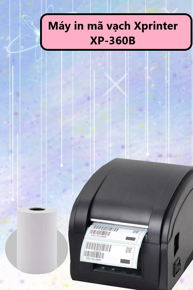 Máy in tem nhiệt mã vạch Xprinter 360B USB in trên máy tính - In tem giá mã vạch sản phẩm