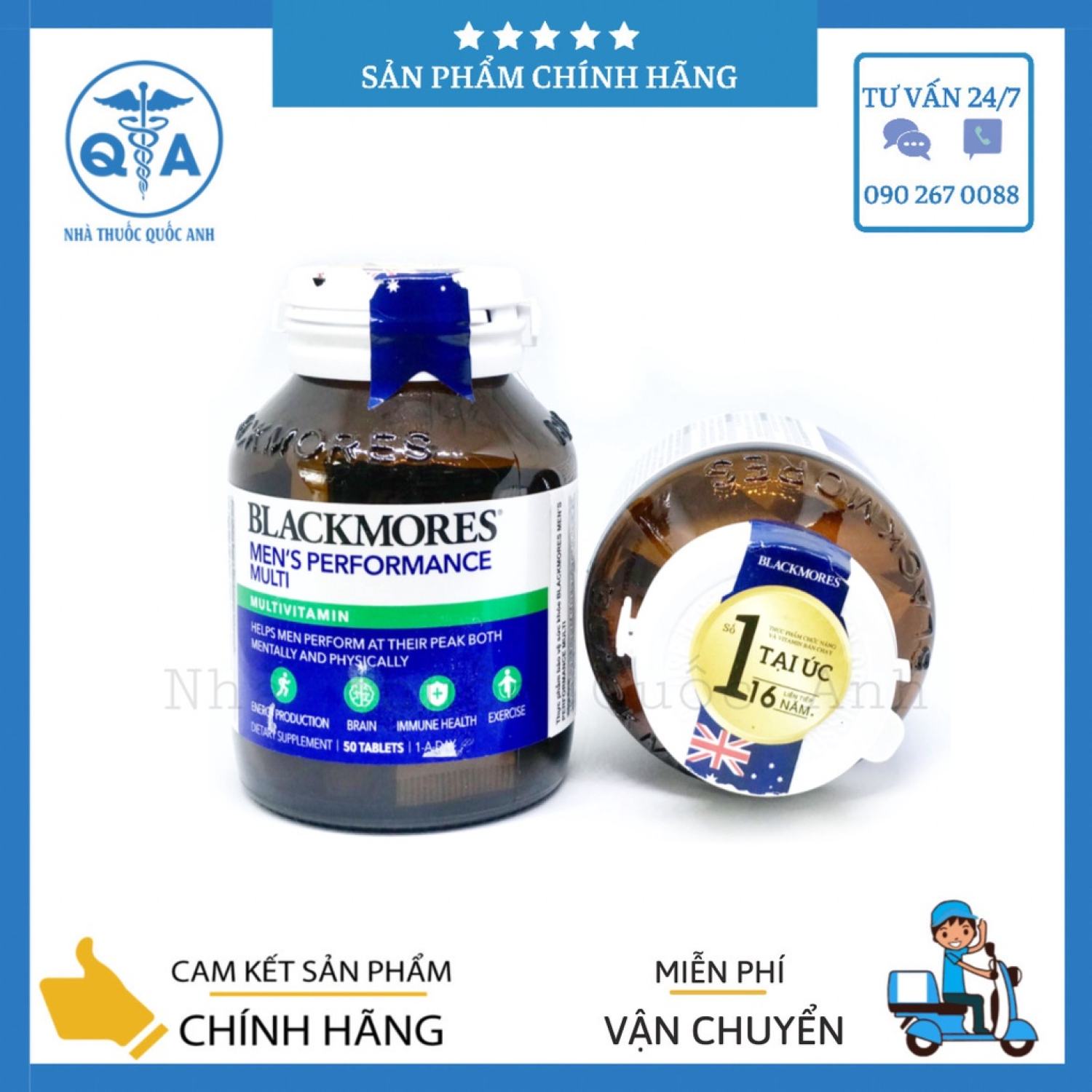 CHÍNH HÃNG Viên Uống Vitamin tổng hợp Hỗ Trợ Sức Khỏe Nam Giới Blackmores