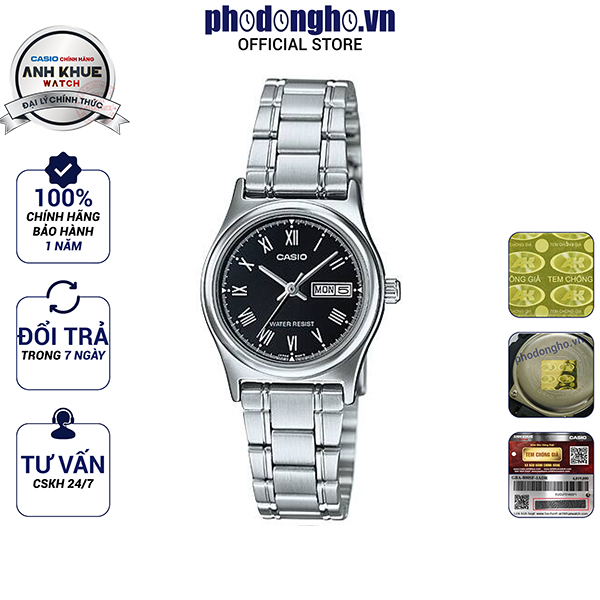 Đồng hồ nữ dây kim loại casio anh khuê ltp-v006d-1budf