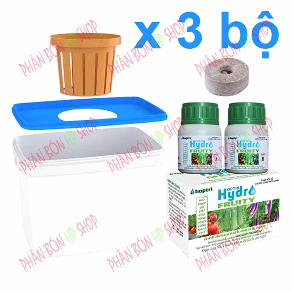 Bộ 03 thùng thủy canh trồng RAU ĂN TRÁI - Growbox Fruity Thỏa Sức Trồng Rau Quả Sạch Tại Nhà.