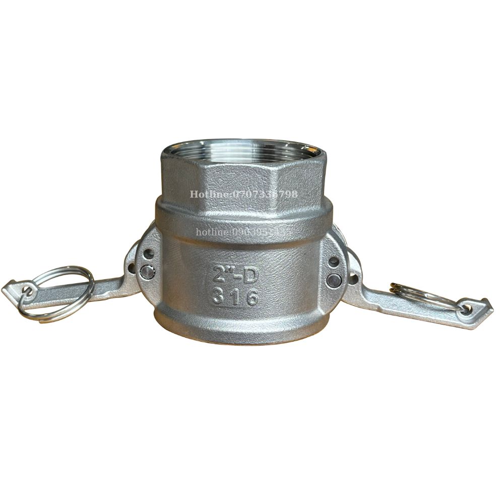 Khớp nối nhanh inox 304 type d dn15-dn80 , camlock inox , đầu cái ren trong inox tại shop cocovan