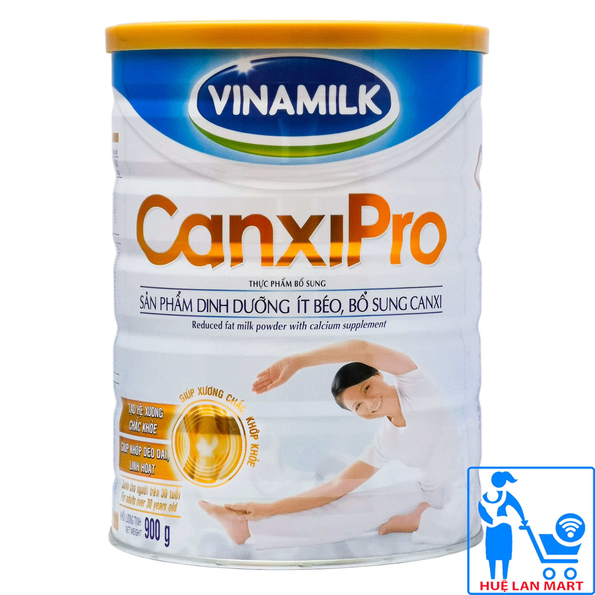 Sữa Bột Vinamilk Canxi Pro Hộp 900g Sản phẩm dinh dưỡng ít béo, bổ sung
