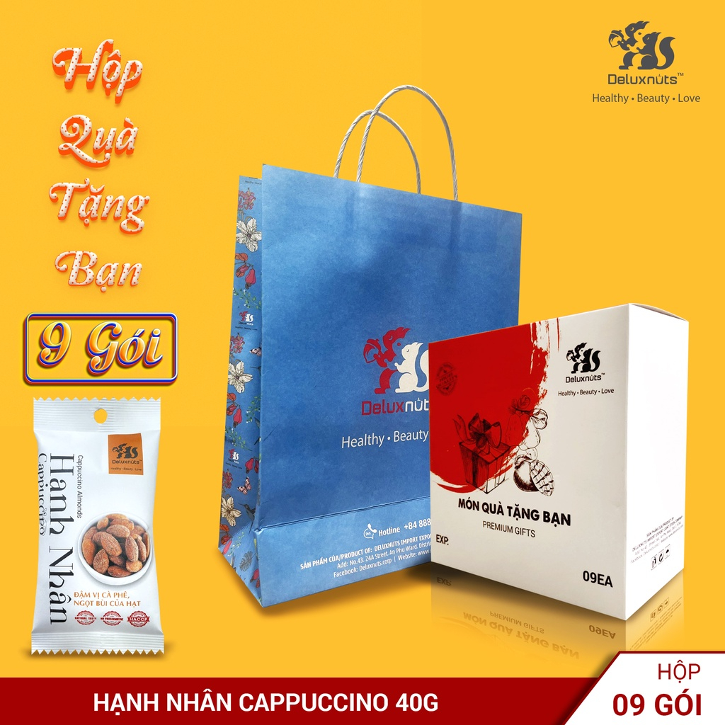 Combo 9 gói hạnh nhân cappuccino 40g