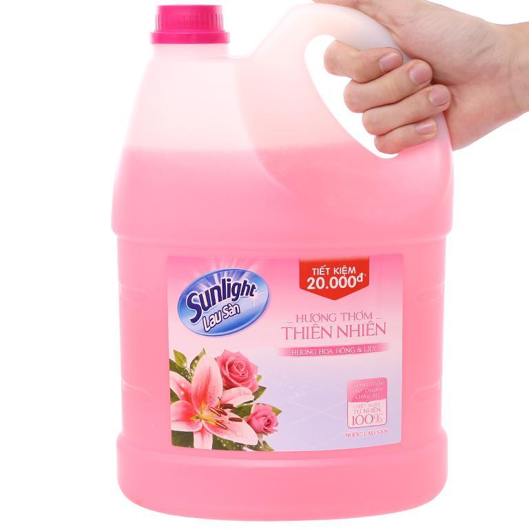 Nước lau sàn Sunlight Cif hoa lily & hoa hồng 3.8kg