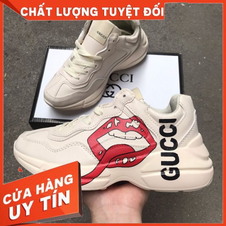 [🎁 FULL + BILL] Giày Sneaker NAM NỮ - GC CHUNKY MÔI - Giày Thể Thao Cho Cả Nam Và Nữ Cá Tính, Sang Chảnh, Sành Điệu, Phù Hợp Đi Chơi, Dạo Phố, Đủ Size 36/37/38/39/40/41/42/43 - Màu Trắng