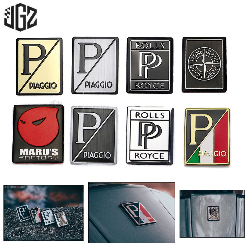Miếng Dán Đầu Fairing Xe Máy Tấm Biểu Tượng Vuông Bằng Nhựa Phổ Thông, Dành Cho Vespa GTS 250 300 Sprint Primavera 150 LX LXV 150 S125