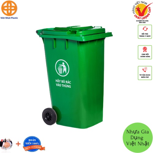 Thùng rác nhựa công cộng có bánh xe các kích cỡ 40l ,60l, 100l việt nhật