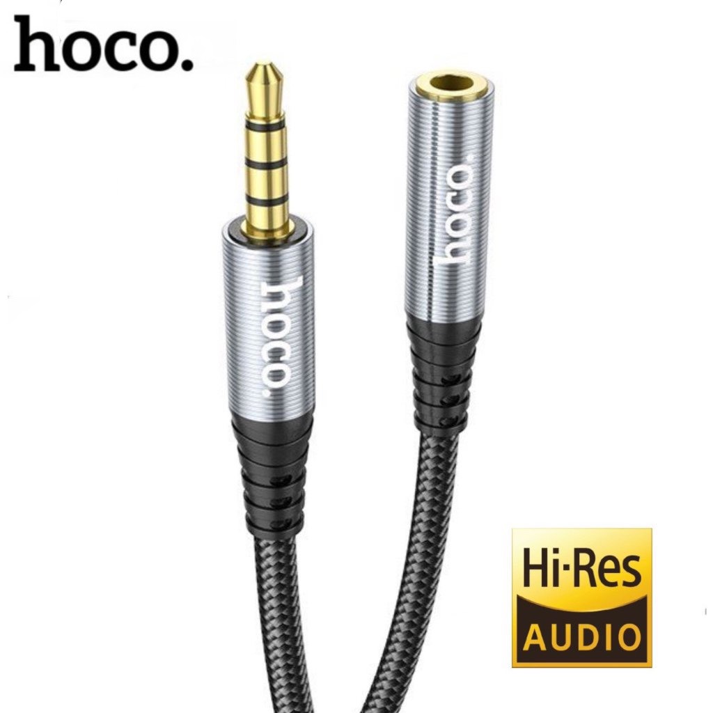 Cáp âm thanh nối dài cổng 3.5mm HOCO dây aux nối Cho Tai Nghe loa Phích Cắm jack 3.5 mm
