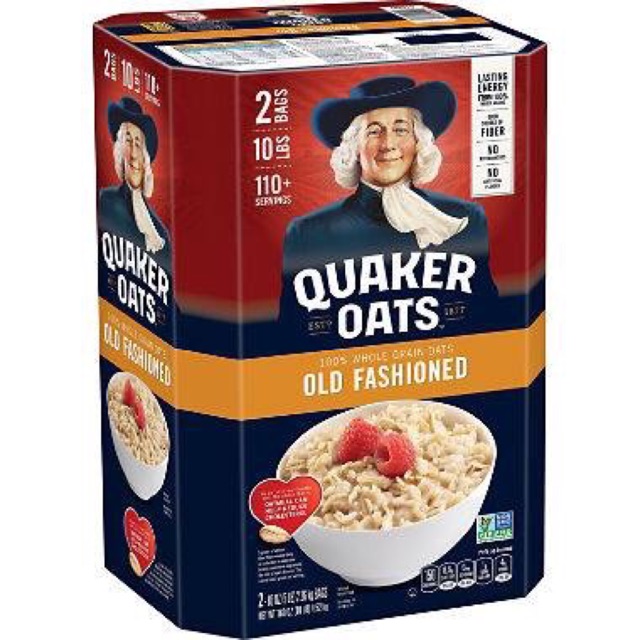 Yến Mạch Quaker Oats Old Fashioned Cán dẹp Thùng 4.52kg