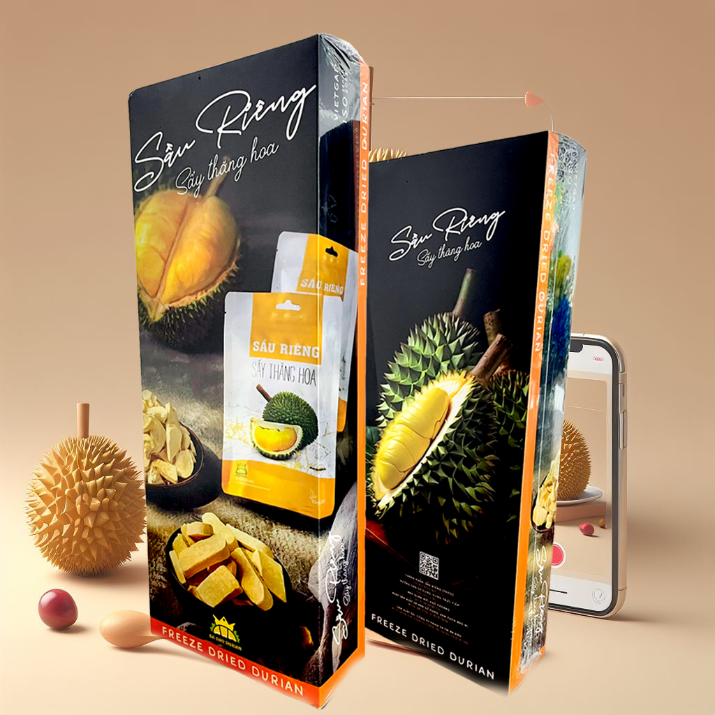 Hộp sầu riêng sấy thăng hoa - sầu riêng ba đảo