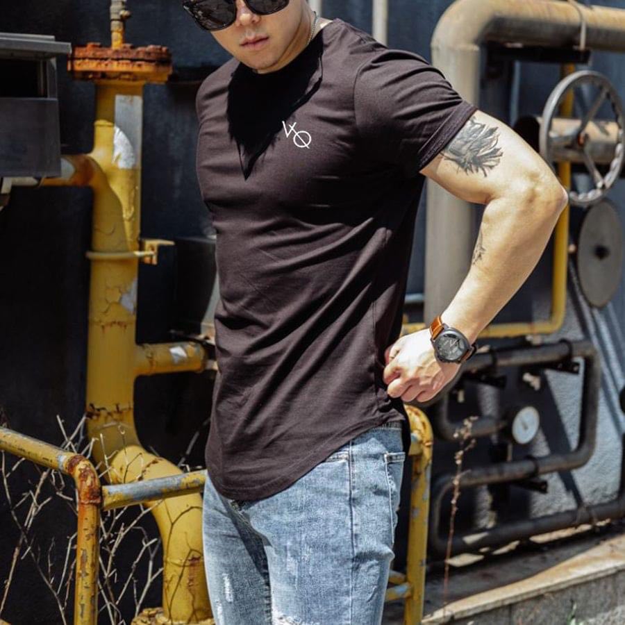 Áo tập gym nam thun CỔ TRÒN co dãn 4 chiều , Áo gym nam ôm body, kiểu dáng longtee - Hàng siêu cấp, Tập gym, thể thao đạp xe..