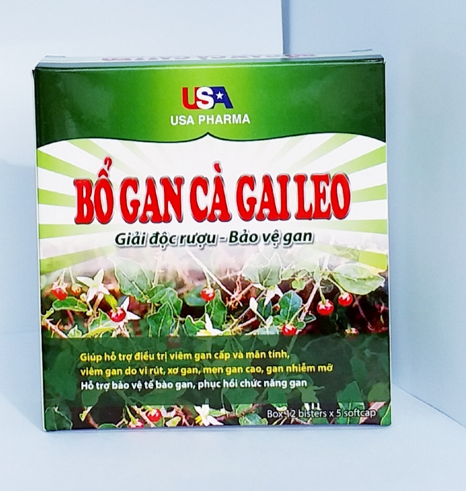 Bổ gan cà gai leo mát gan hạ men gan hộp 60v