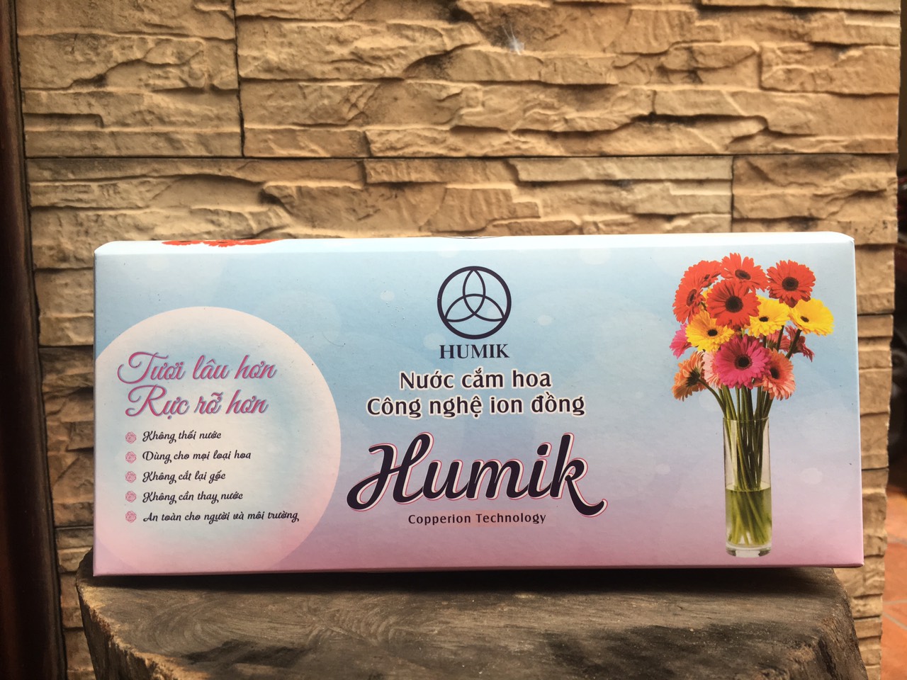 [HCM]NƯỚC CẮM HOA HUMIK CÔNG NGHỆ ION ĐỒNG HỘP 100 GÓI 10ML