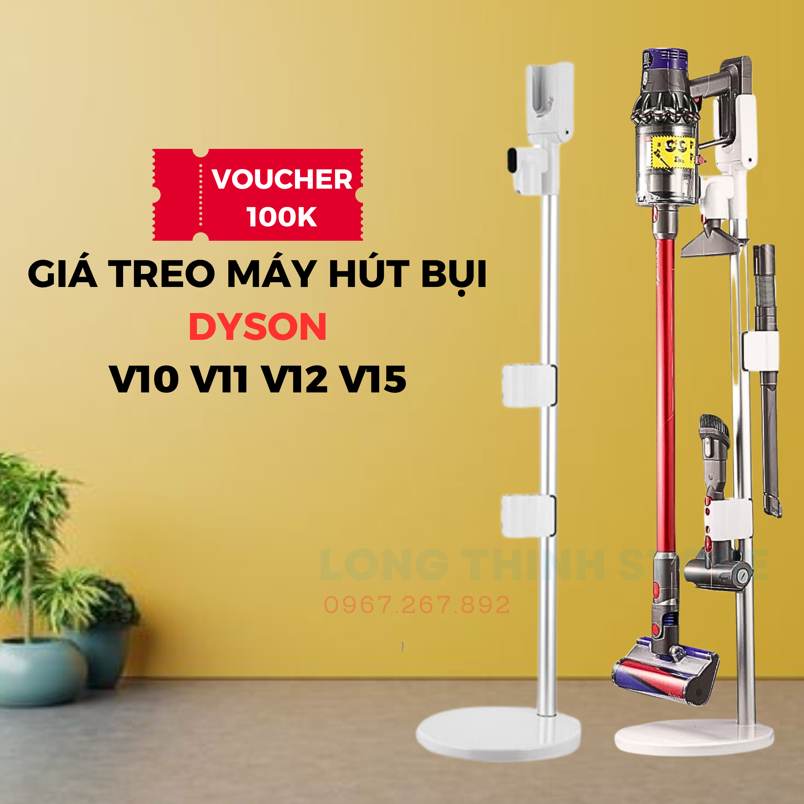 Dyson floor dok / đế treo máy hút bụi dyson v10 v11 v12 v15 outsize