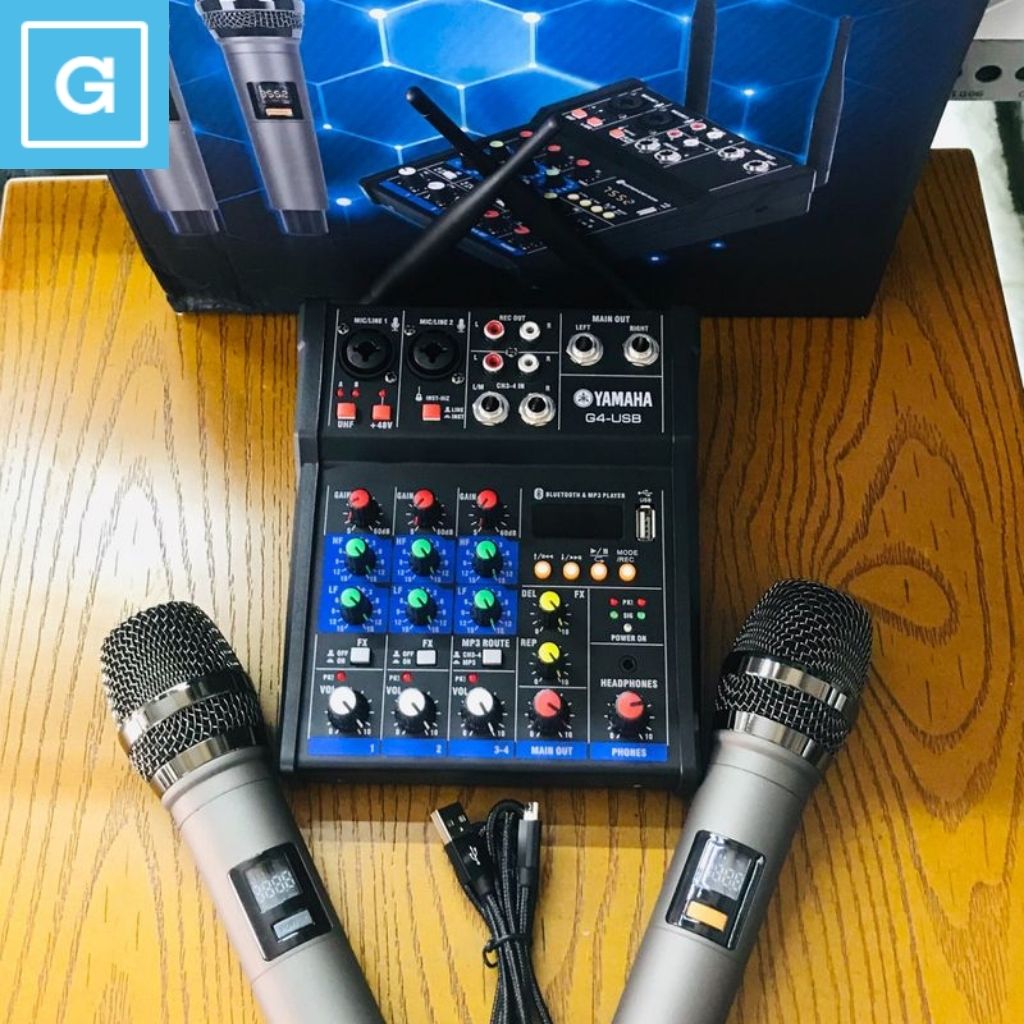[HCM]Mixer Livetream Yamaha G4 USB Bluetooth (Tặng kèm 2 Micro cao cấp + Phụ kiện khác ) - Gia Khang Shop