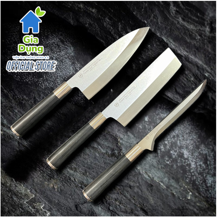 Dao làm bếp siêu đẹp của takayuki nhật bản thép 7cr17mov siêu bén chống ăn mòn tuyệt vời