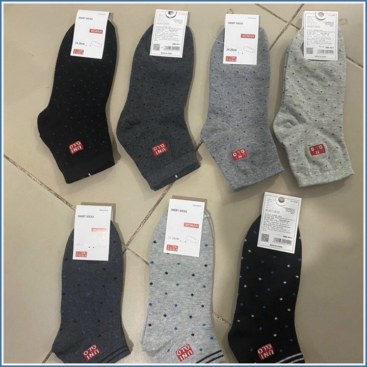 Combo 5 đôi tất nữ cao cổ họa tiết chấm bi, tất nữ, tất cổ ngắn, tất mùa đông, tất chấm bi nữ