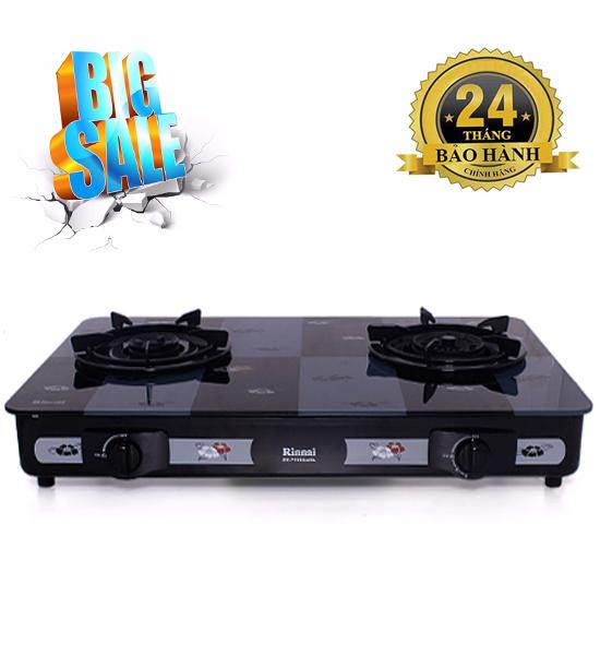 Bếp Gas Rinnai mặt kính cường lực RV-715Slim(GL-Pe) - Hàng Chính Hãng