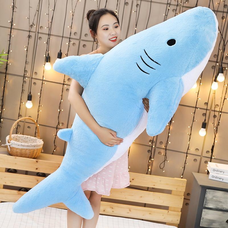 GẤU BÔNG CÁ MẬP SIZE LỚN ĐỒ CHƠI CÁ MẬP NHỒI BÔNG CAO CẤP CHO BÉ