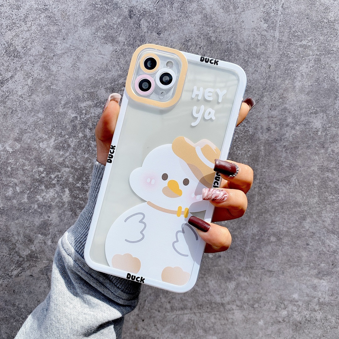 Ốp lưng silicon chống sốc viền nổi duck hey ya