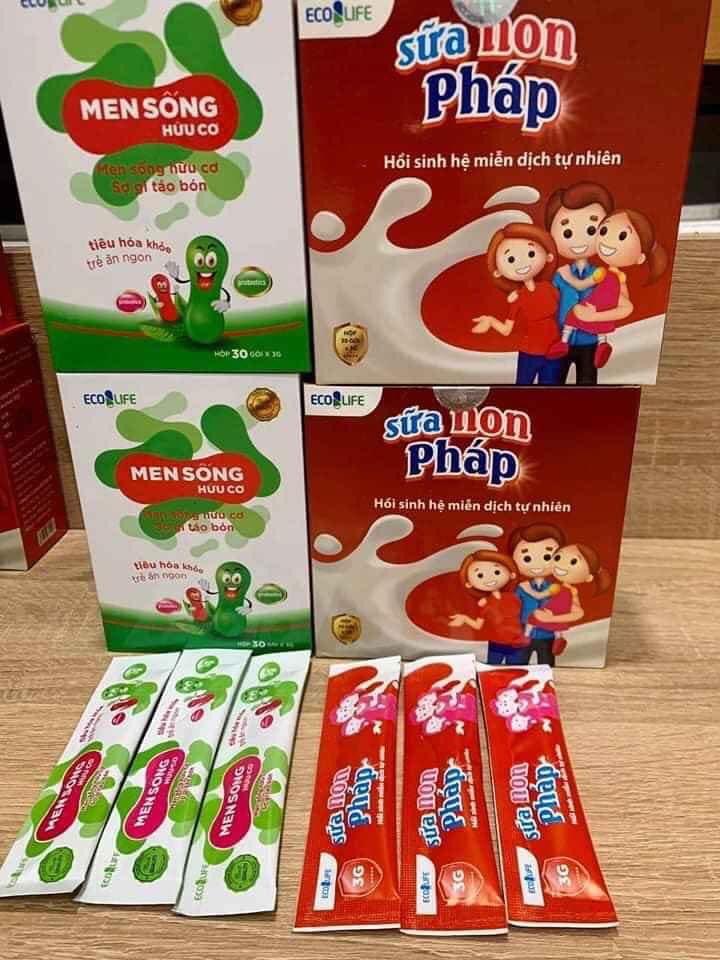 COMBO MEN SỐNG HỮU CƠ & SỮA NON PHÁP ECOLIFE