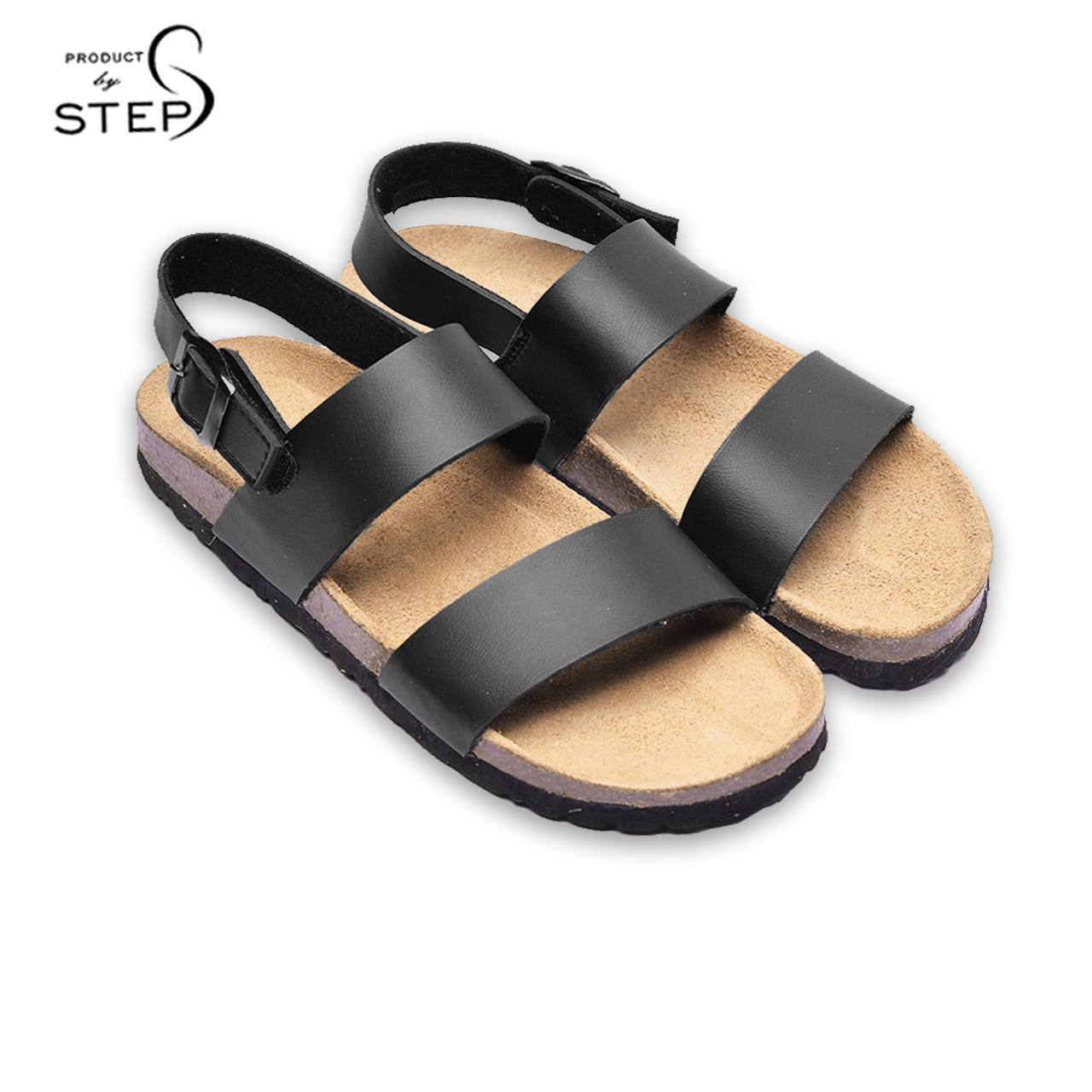Giày đế trấu Unisex Giả da quai đôi