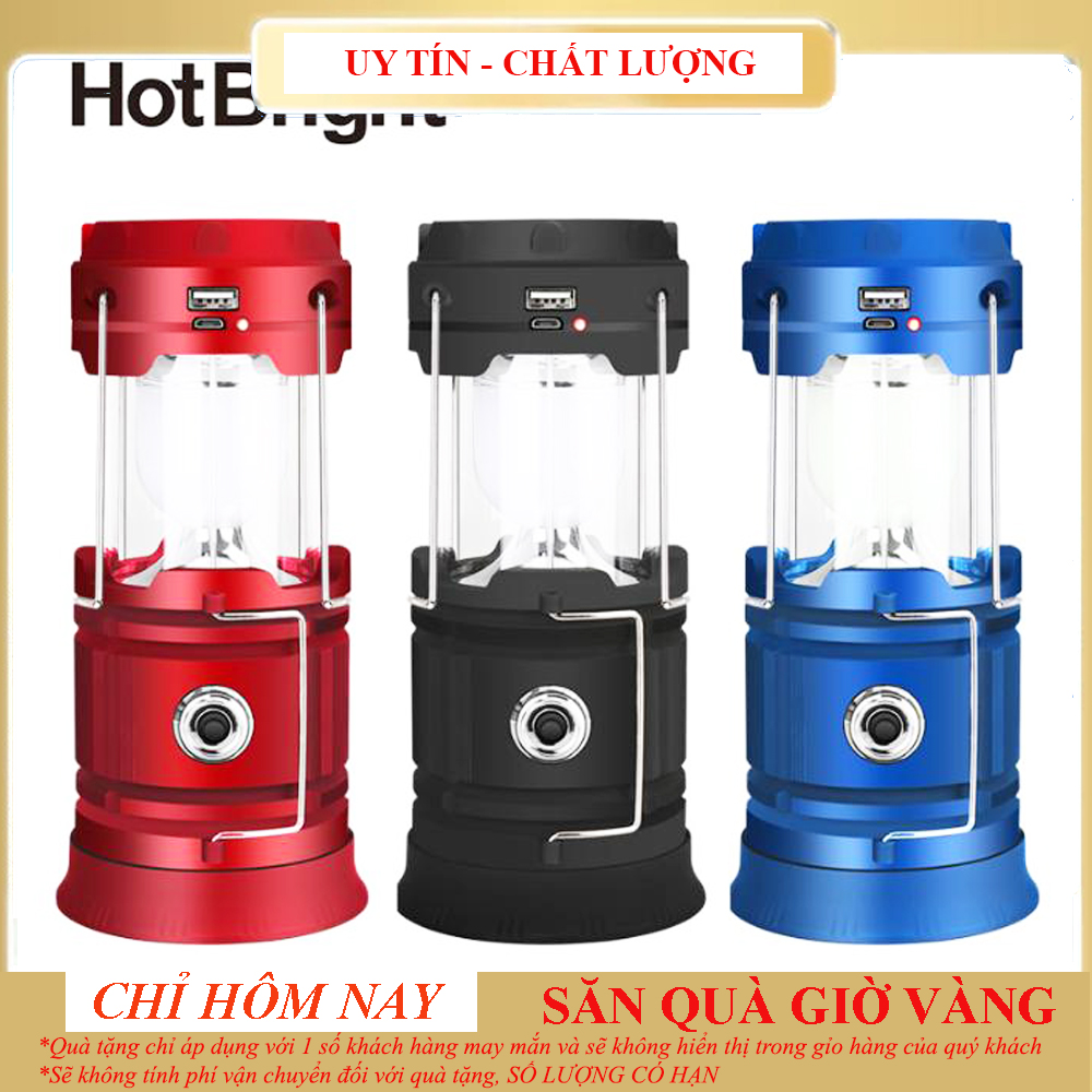 Đèn Cắm Trại Bán Chạy, Đèn Cắm Trại Giá Rẻ, Đèn Cắm Trại, Đèn Cắm Trại Dã Ngoại – Chống Nước, Sạc Bằng Năng Lượng Mặt Trời, Có Cổng Sạc USB, Gọn Nhẹ, Đa Năng.