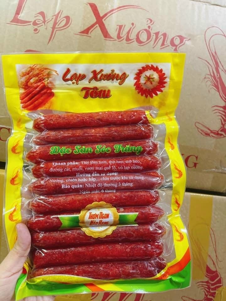 Lạp xưởng Tôm đặc sản Sóc Trăng túi 500 gram