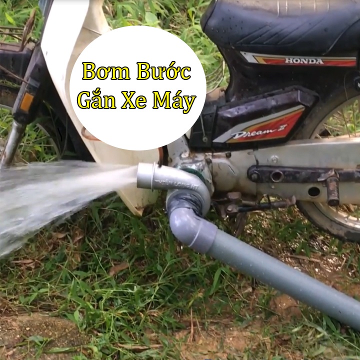 Bơm nước gắn xe máy đầu ra vào ống 76