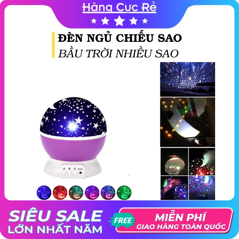 Đèn Ngủ chiếu sao mặt trăng trang trí phòng, trần ô tô - Đèn Led trình chiếu ban đêm bầu trời, nhiều màu, tự động xoay 360 giúp ru giấc ngủ cho bé dễ dàng - Shop Hàng Cực Rẻ