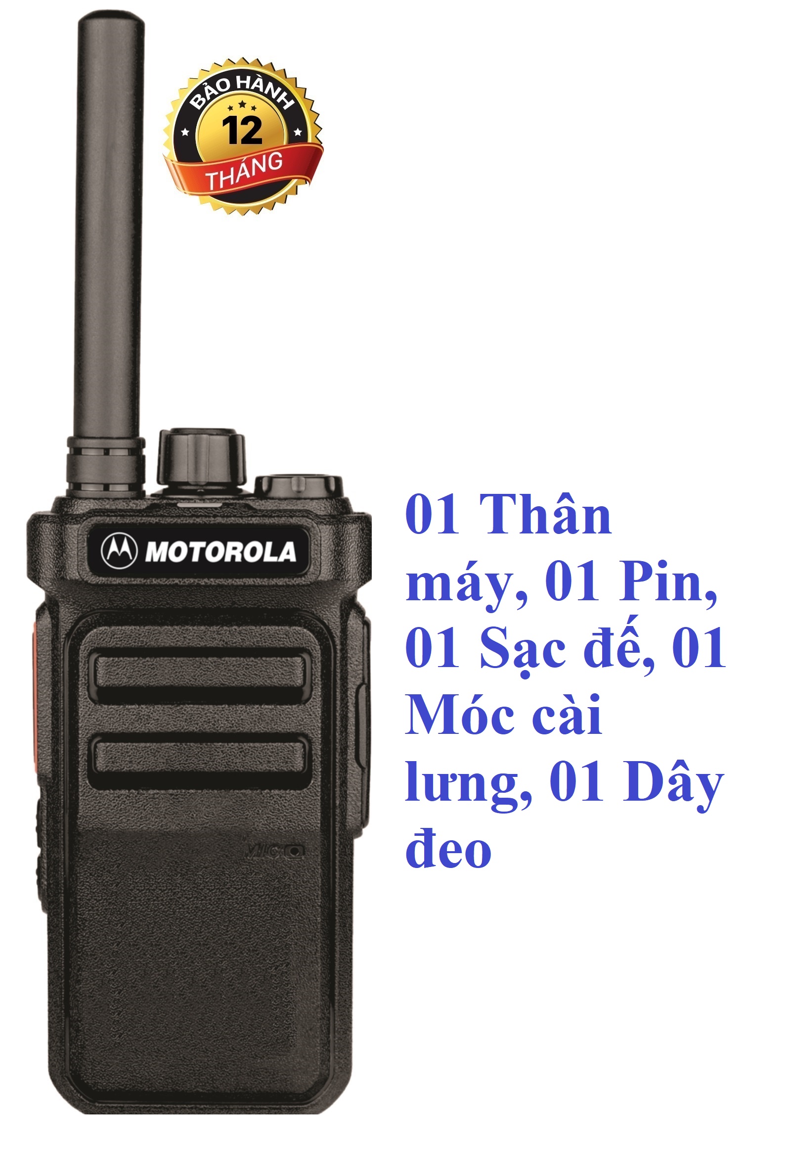 Bộ đàm Motorola CP988 (Nhỏ gọn âm thanh trong, 2 chế độ sạc, Pin dung lượng cao sử dụng lớn hơn 18 tiếng, siêu bền, cự ly liên lạc xa)