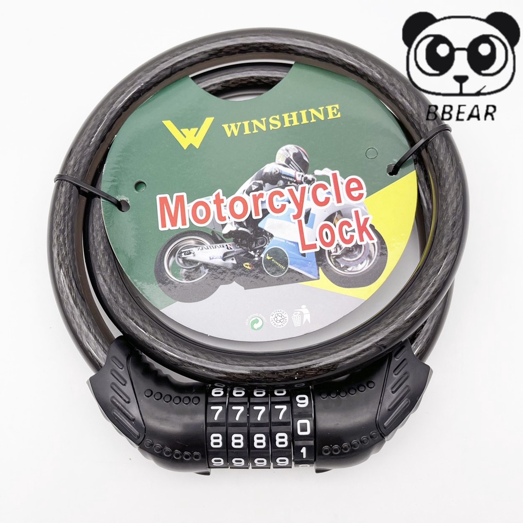 Khóa xe đạp 5 số dây cáp đổi mã dài 1.2m