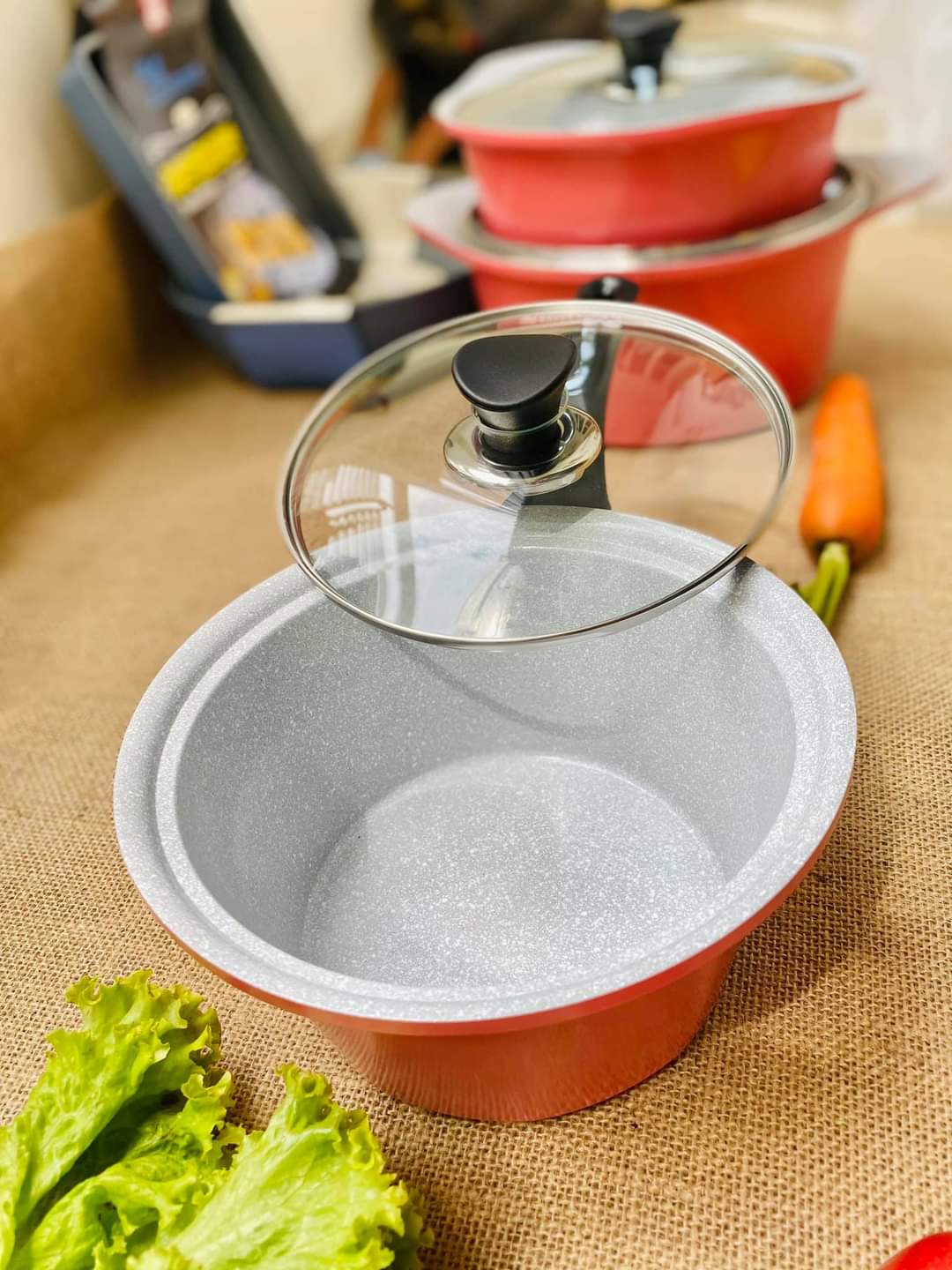 [Hoàn tiền 20%] Ecoramic không bao gồm nắp -  Quánh / Nồi đá men Ceramic Hàn Quốc cao cấp size 18 cm, dùng bếp gas, hồng ngoại, lò nướng, lò vi sóng.