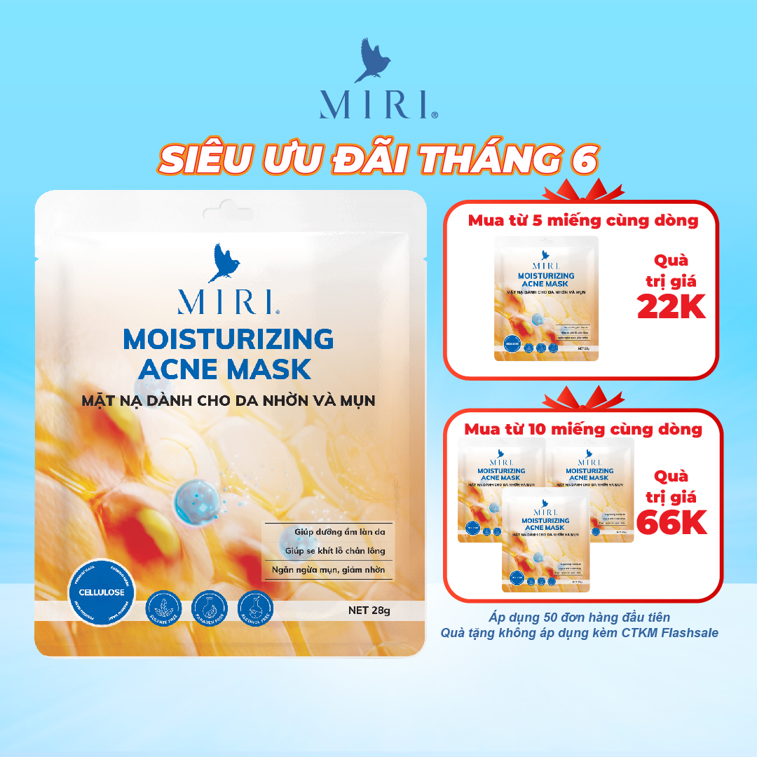 Mặt nạ dành cho da nhờn và mụn - moisturizing acne mask miri