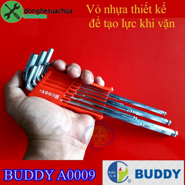 Bộ lục giác đầu bi Buddy A0009 có cán trợ lực