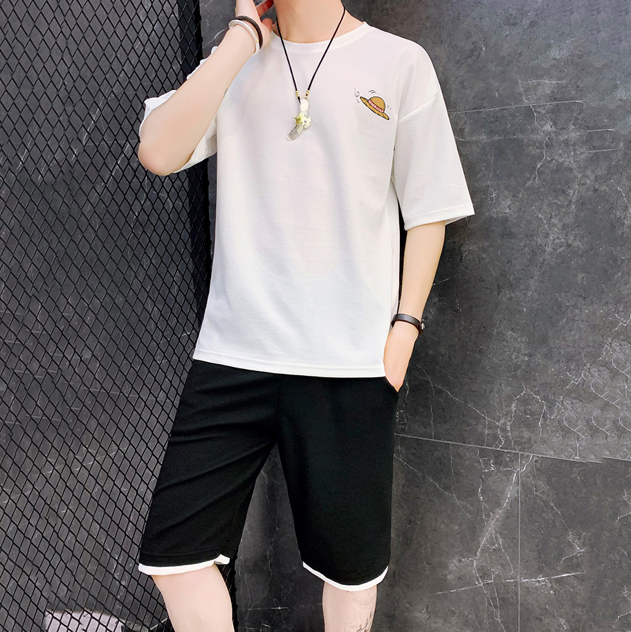 [ Mẫu Mới 2023 ] Bộ Quần Áo Thun Nam In Họa Độc Đáo Phong Cách Trẻ Trung Sành Điệu Zenko QA NAM 082V10