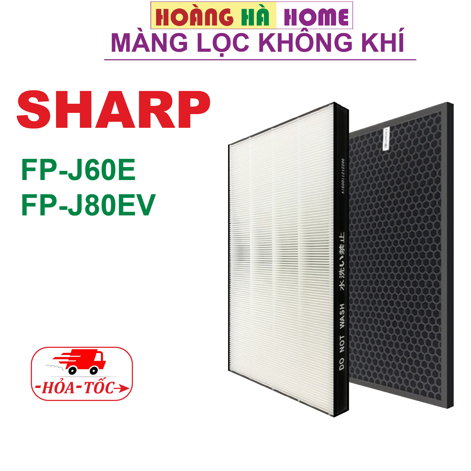 Màng lọc không khí sharp fp j60e w fp j80ev h, màng lọc hepa sharp, màng lọc than hoạt tính sharp