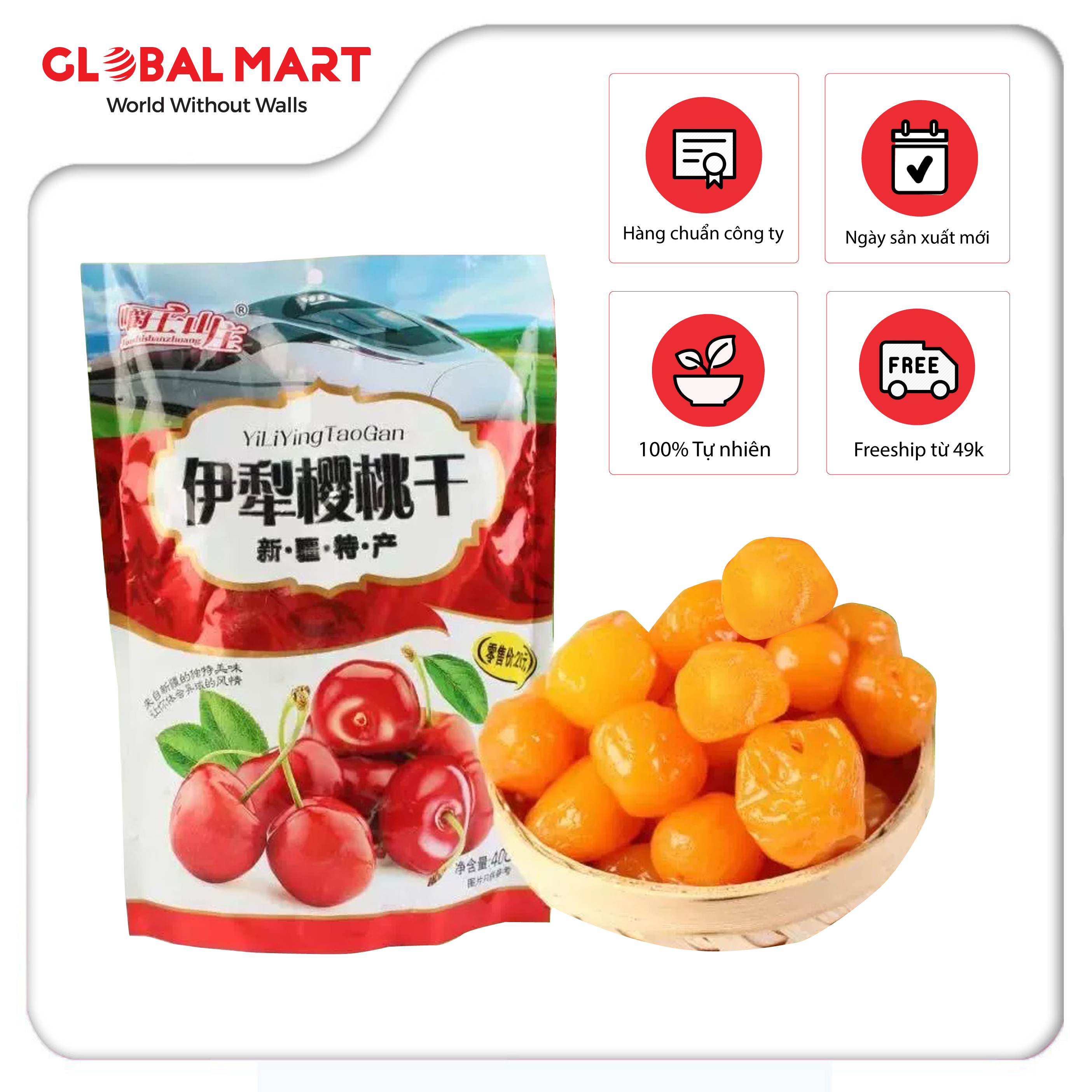 Ô Mai Cherry Chua Ngọt Nội Địa Trung Túi 408g