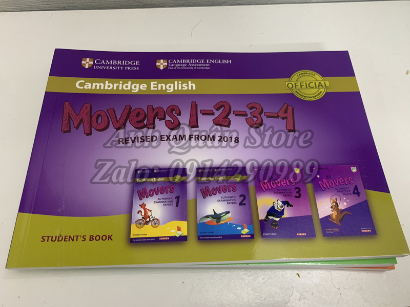 Test Movers Level 1-4 in gộp siêu tiết kiệm có kèm file nghe