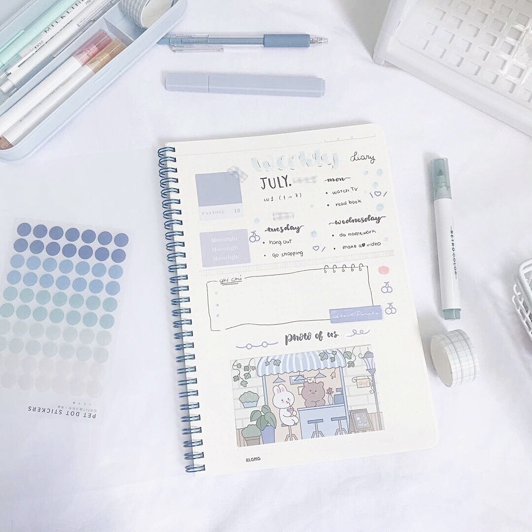 Combo 2 sổ Dot Grid B5 120 trang 100GSM KLONG làm BulletJournal/Take-Notes