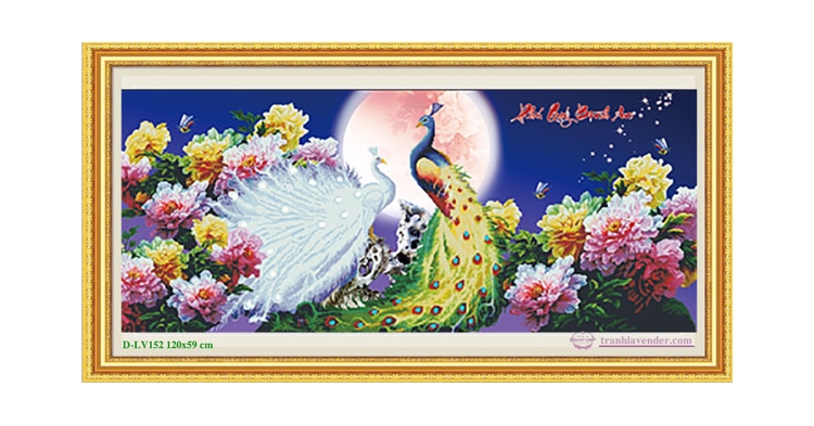[HCM]Tranh đính đá Phú Quý Bình An LV152 kích thước 129 x 59CM