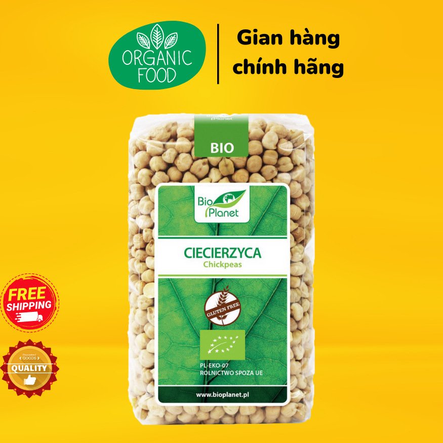 Đậu Gà Bio Planet Hữu Cơ - Cho Bé Ăn Dặm, KETO - Đậu nhập khẩu Ba Lan - Gói 500gr - Organic Chick Peas