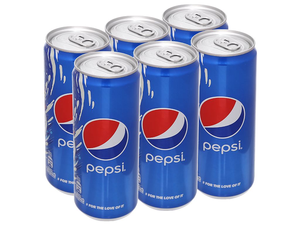 Lốc 6 lon nước ngọt Pepsi 320ml