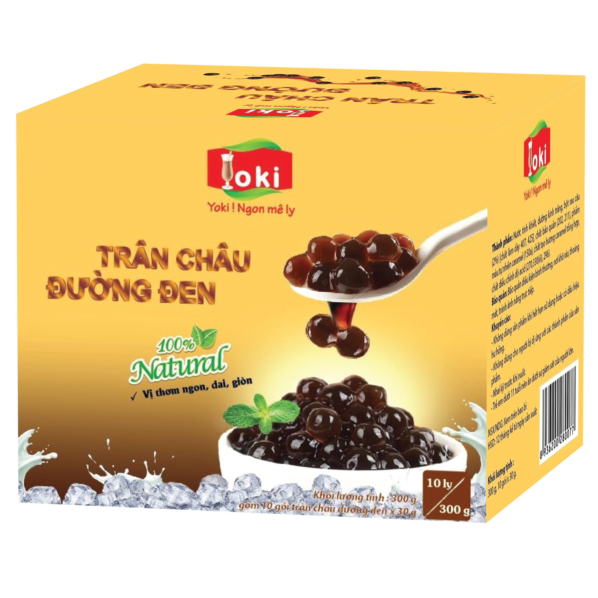 Trân châu đường đen Yoki 300g