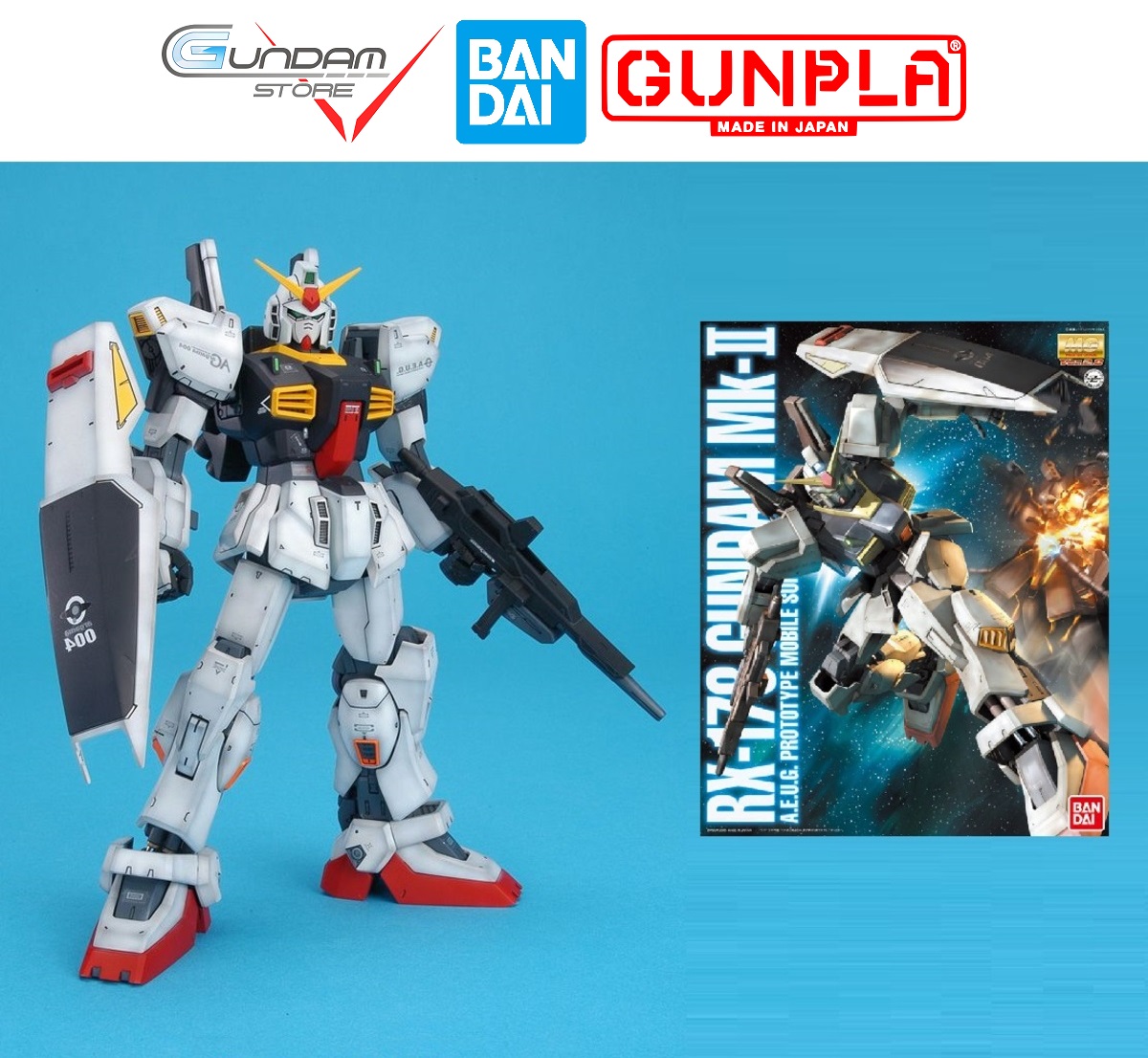 Mô hình mg rx-178 gundam mk-ii aeug 2.0 1/100 bandai master grade đồ chơi lắp ráp anime nhật