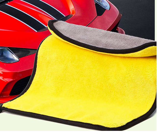 Combo 10 khăn lau vàng xám microfiber 30x30cm cho ô tô, xe hơi, xe máy 10b609 - vàng xám