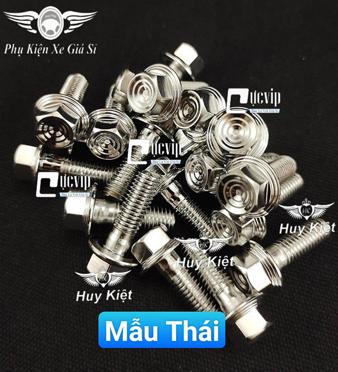 Combo 2 Ốc Salaya M3, Thái Inox 304 6LY15 Gắn Ốp Pô, Bảng Tên Mọi Loại Xe. Che Két Nước Satria, Raider Fi, Raider Xăng Cơ MS6059