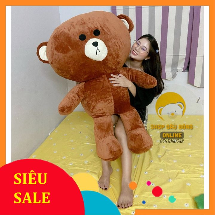 Gấu bông Brown cao cấp khổng lồ, lông gấu mềm mịn, dày dặn, mẫu mã tuyệt đỉnh tỉ mỉ đến từng chi tiết