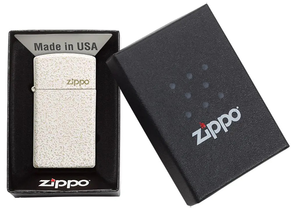 Zippo Slim® Mercury Glass Zippo Logo 49265ZL